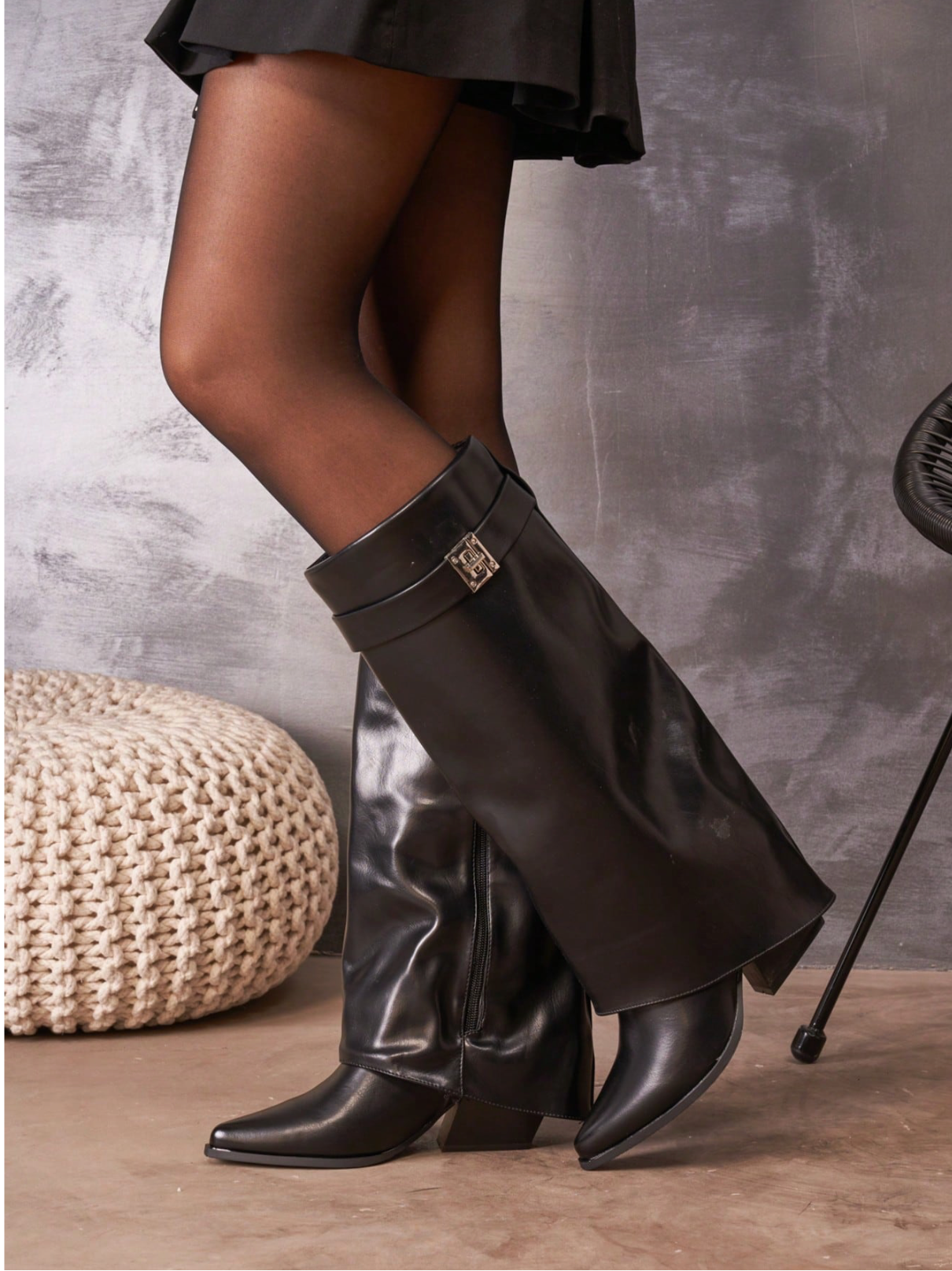 Bottes cuir Blanche/crème