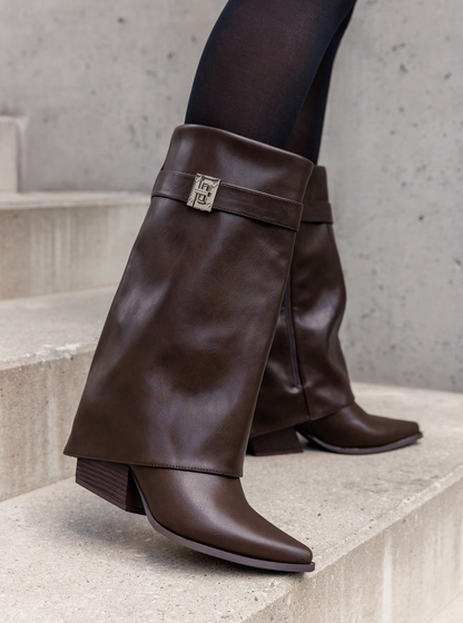 Bottes cuir Blanche/crème